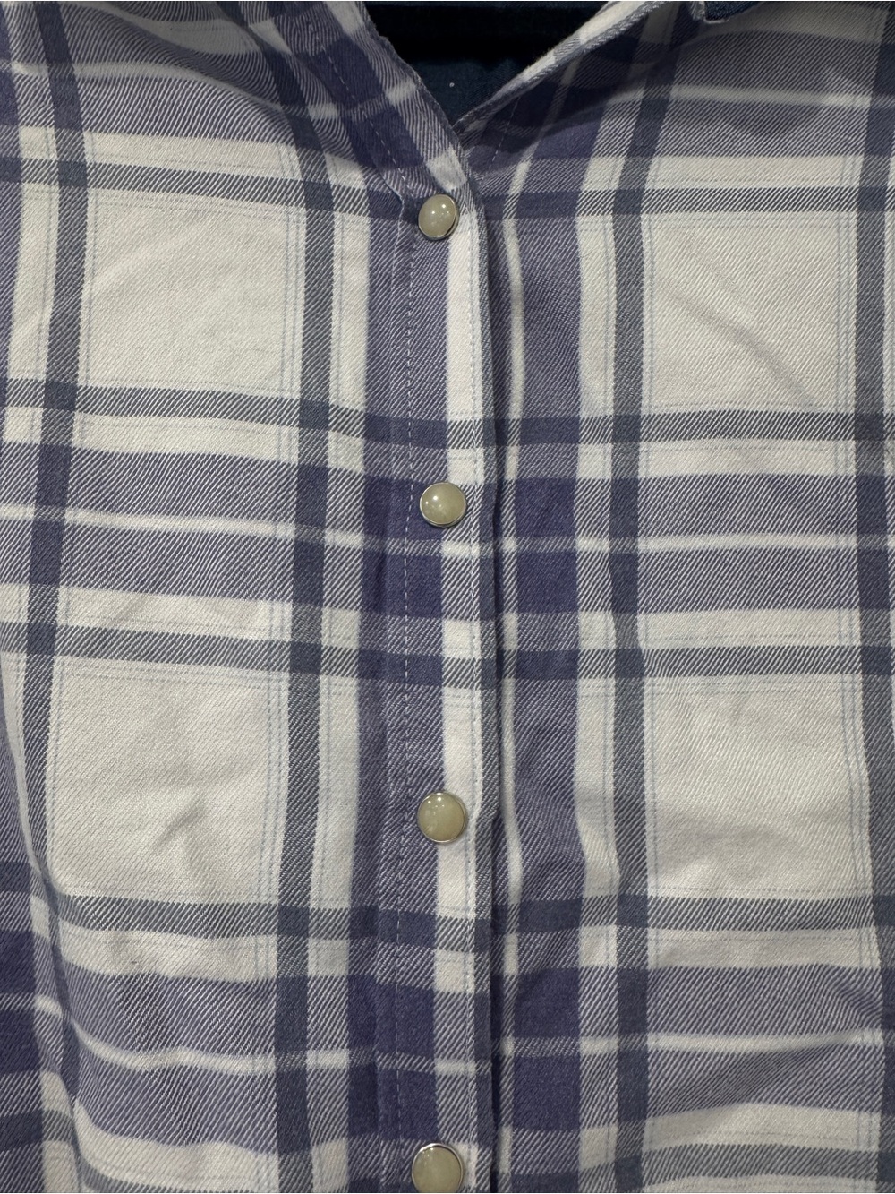 Jachs Girlfriend Plaid Flannel Shirt  Women’s Medium Snap Front Shacket - Picture 6 of 8